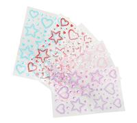 ULTECHNOVO 5 feuilles Stickers Visage Autocollants Rave Rhinestones Étoiles et Cœurs Bijoux Autocollants pour Maquillage Scénique pour Festival et Fête