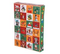 ULTECHNOVO 5 Pièces Boîtes Calendrier de Jours avec Couvercle Boîtes Cadeaux de Noël Carton Colorées Réutilisables pour Compte à Rebours et Friandises