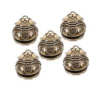 ULTECHNOVO 5 pièces Cloches Laiton pour Collier de Chien de Clochettes Antiques Accessoires Décoratifs pour Animaux Grelots et Réutilisables