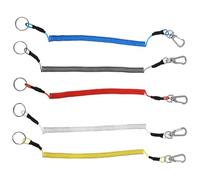 ULTECHNOVO 5 Pièces Corde à Ressort Anti-Perte Spiralée Boucle D’Escalade | Tpu et Fil D’acier, Haute Élasticité, Rangement Compact, Randonnée Pêche