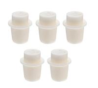 ULTECHNOVO 5 Pièces de Bouchons Coniques en Silicone Beige, Bouchons Ronds Légers pour Laboratoire, Résistance à L'ozone et Inertie Physiologique, Adaptés pour Huile D'olive et Vin
