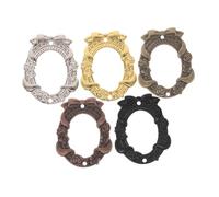 ULTECHNOVO 5 Pièces Miniature Vintage Picture Frames In Zinc Alloy Ornate Baroque Style Mini Photo Holders For Home Wedding And Photography Props Lightweight And Decorative Display Set