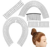 ULTECHNOVO 5 pièces Peigne Fixateur de Finition Invisible U Accessoires Cheveux Courts Barrettes Légères et Portables pour Femme Maintien Fort et Confortable des Coiffures