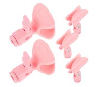 ULTECHNOVO 5 Pièces Pince de Microphone Plastique avec Ressort, Support Stable et Antidérapant, Facile à Fixer, pour Enregistrement et Streaming en Rose