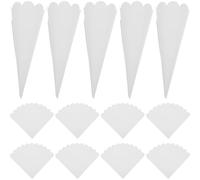 ULTECHNOVO 50 Cônes de Confettis en Papier Kraft Blanc, Porte-Fleurs Séchées et Pétales, 50 Pièces pour Décoration Mariage, Fête, Shower et Présents Invités