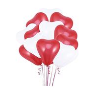 ULTECHNOVO 50 pièces Ballons Latex Blanc Forme de Cœur Décoration Romantique pour Mariage Anniversaire et Fête