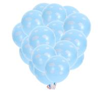 ULTECHNOVO 50 Pièces Lot de Ballons Latex Bleus Imprimés Décoration Anniversaire Festive pour Murs Portes et Plafonds Accessoires Fête Joyeuse