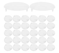 ULTECHNOVO 50 Pièces Lot de Bouchons Ronds en Plastique Blanc pour Trous de Meubles, Cache-trou de Charnière, Installation Facile, Application Polyvalente pour Bureaux et Armoires