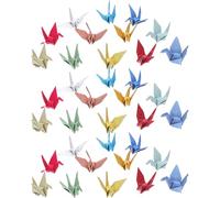 ULTECHNOVO 50 pièces Origami Paper Cranes With Glitter And Rhinestones Préfabriqués Décorations de Mariage et Fête Accessoires Photo Bridal Shower Symboles Amour Paix Prêts à Emploi