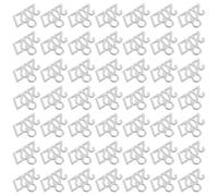 ULTECHNOVO 50 Pièces Pendentif en Alliage Chiffres 2027 Argenté | Finition Polie, Bords Arrondis, Fixation Facile, Anneaux et Crochets Inclus, pour Créations Artisanales