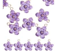 ULTECHNOVO 50 pièces Pendentifs Fleur de Cerisier Délicats Alliage pour Création Bijoux DIY Charmes Bracelets Colliers