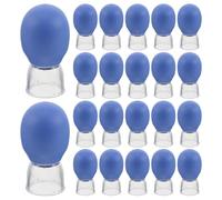 ULTECHNOVO 50 pièces Set de Ventouses Faciales Plastique Bleues pour Massage et Lifting Du Visage Ventouses à Succion Douce pour Rides et Drainage des Méridiens