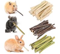 ULTECHNOVO 55 Pièces Bâtonnets à Mâcher pour Petits Animaux, Bois | Lot, Aide au Broyage des Dents, Usage Simple, Réduit L’ennui Chez Petits Animaux