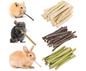 ULTECHNOVO 55 Pièces Bâtonnets à Mâcher pour Petits Animaux, Bois | Lot, Aide au Broyage des Dents, Usage Simple, Réduit L’ennui Chez Petits Animaux