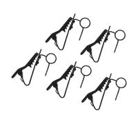 ULTECHNOVO 5pcs Clips de Fixation pour Microphone sur Chemise en Fer Noir, Pince Micro Cravate Antidérapante, Utilisation Mains Occupées, pour Enregistrement Vidéo et Interview