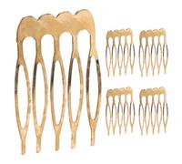 ULTECHNOVO 5pcs Petits Peignes à Cheveux Fins en Fer Doré Résistants la Déformation Faciles à Transporter pour Femmes Accessoires de Coiffure DIY et Usage Quotidien