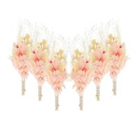 ULTECHNOVO 6 Bouquets de Fleurs Séchées Naturelles Mini, Style Bohème Rustique, Tiges Incluses, Décoration Intérieure et Accessoires DIY pour Mariage et Maison, Fleurs Éternelles,