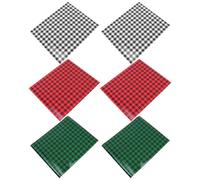ULTECHNOVO 6 Feuilles Film de Marquage à Chaud, Film de Transfert pour Loisirs Créatifs en Pu, Vinyle Thermocollant Textile pour T-shirt, à Découper, DIY Intérieur, Motif Carreaux de Noël