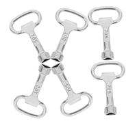 ULTECHNOVO 6 Pièces Clé Triangulaire Zinc pour Poubelles Accessoires de Gestion des Déchets Clé pour Bacs à Sécurité Renforcée et Compatible avec Divers Modèles de Poubelles