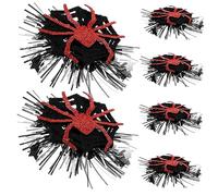 ULTECHNOVO 6 Pièces Coiffure d'araignée pince à cheveux araignée Accessoires d'Halloween accessoires d'araignée pinces à cheveux enfants halloween pince à cheveux créative feutre