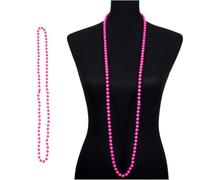 ULTECHNOVO 6 Pièces Collier de Perles Néon en Plastique Léger, Design Mode Portable pour Fête à Thème Années 70 et 80, Accessoires Disco Colorés Couleur Aléatoire