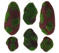 ULTECHNOVO 6 Pièces Décor Pierre Mousse Verte Réaliste, Texture Floquée | Écume, Aspect Vivant, sans Arrosage, pour Bassins Intérieurs, Bonsaï, Jardinières et Terrariums