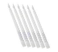 ULTECHNOVO 6 pièces Lot de Bougies LED sans Flamme Spirales Blanches Éclairage Décoratif Multi-usage Piles Non Incluses pour Mariage Anniversaire et Ambiance Chaleureuse Maison