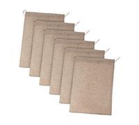 ULTECHNOVO 6 Pièces Poche en Toile De Jute Réutilisable pour Légumes avec Cordon De Serrage Pratique pour Pommes De Terre Et Courses