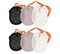 ULTECHNOVO 6 Pièces Pochette à Savonnette à Mailles Visage, Polyester, | Séchage Rapide, Fermeture Sécurisée, Usage Gym et Hôtel, Peau Sensible