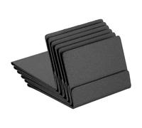ULTECHNOVO 6 Pièces Porte-cartes de Visite Vertical en Acier Inoxydable Noir, Petit Présentoir Métallique Minimaliste pour Bureau, pour Tables de Réunion et Comptoirs D'accueil