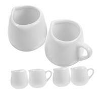 ULTECHNOVO 6 Pièces Pot à Lait Céramique Tasses à Sauce Multifonctions pour Crémage et Service Design Simple et Surface Lisse Accessoires Cuisine pour Sauces et Boissons