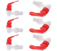 ULTECHNOVO 6 Pièces Robinet Distributeur en Plastique Rouge pour Refroidisseur D'eau, Usage Simple et Fiable, Pièce de Rechange pour Bouteille et Broc D'eau