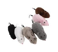 ULTECHNOVO 6 Pièces Souris Mécanique Peluche Réaliste avec Remontoir Interactif pour Chat pour Divertissement
