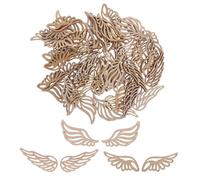 ULTECHNOVO 60pièces Ailes Ange Vierges Décorations De Bricolage Pièces De Naturel pour Noël Mariage Fête Décoration Intérieure