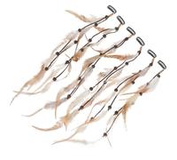 ULTECHNOVO 6pcs Pinces à Cheveux Plume Vintage Style Ethnique, Accessoires pour Cheveux Dreadlocks, Confortables, pour Performances et Photographies