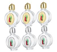ULTECHNOVO 6pièces Bouteille Eau Bénite Verre Contenants Décoratifs Relief pour Église Catholique Mariage Baptême Maison Bureau Voyage