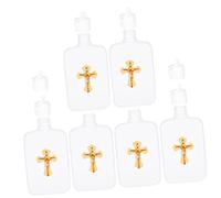 ULTECHNOVO 6pièces Bouteilles Eau Bénite PE avec Récipients Décoratifs pour Église Et Célébrations Chrétiennes Rechargeables Et Réutilisables