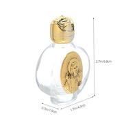 ULTECHNOVO 6pièces Distributeur Eau Bénite Bouteille Vide Transparente avec Croix Catholique pour Église Chrétienne Thanksgiving Cadeau De Première Communion