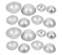 ULTECHNOVO 8 Moules à Boules de Bain en Alliage d'Aluminium Kit DIY Multi-Usages pour Fabrication de Savons Bombes de Bain et Gâteaux Moules Hémisphériques 16 Pièces pour Loisirs Créatifs