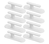 ULTECHNOVO 8 Pièces Crochet de Rideau Crochet de Maintien de Rideau Cintre de Rideau sans poinçon Crochet pour Plantes Mural Crochets de Porte à Suspendre Crochet Unique Plastique Blanche