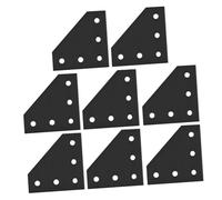 ULTECHNOVO 8 pièces Plaques de Connexion Aluminium Supports Angle pour Profilés Aluminium Renfort Résistant et Anti-corrosion pour Structures Industrielles