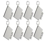 ULTECHNOVO 8 Pièces Porte-clés en Bois à Transfert Thermique Sublimé, Résistant la Déformation, pour Présents DIY pour Maman et Papa, Couleur Blanc