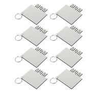 ULTECHNOVO 8 Pièces Porte-clés Sublimé à Transfert Thermique en Panneau de Densité Blanc, Résistant Décorer Clés ou Paquet, Cadeau pour Maman et Papa