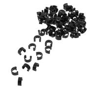 ULTECHNOVO 80 Pièces Bicycle Pipe Fixing Clamps C-Clips in Aluminum Alloy for Bike Frame Cable and Brake Line Clip Lightweight Weatherproof Cable Guide for Mountain and Road Bikes