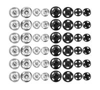 ULTECHNOVO 80 pièces Kit de Boutons Pression à Coudre et Fermetures Invisibles Métal pour Vêtements Pantalons Jeans et Vestes Kit de Remplacement pour Couture et Loisirs Créatifs