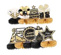 ULTECHNOVO 9 Pièces Décoration Nid d'abeille Anniversaire Disco Décorations De Fête d'anniversaire Hippie Ornements Pièce Maîtresse Pièces Maîtresses Faire La Fête Drôle Laisser Papier