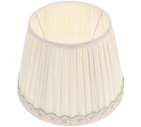 ULTECHNOVO Abat-Jour Cylindrique en Tissu Chiffon Translucide Beige Clair Petit Culot E27 Abat-Jour pour Lampadaire et Applique Murale Accessoire D’Éclairage Vintage Adapté Salon et