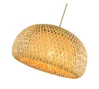 ULTECHNOVO Abat-jour en Bambou Tissé Naturel, à Suspendre Petite Taille pour Plafonnier Intérieur, Abat-jour Rustique pour Chambre Salon Maison, Luminaire Décoratif et Diffus Ambiance