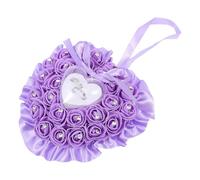 ULTECHNOVO Accessoire de Mariage Coussin de Coeur Rouge pour Rangement D'alliances Boîte en Plastique Transparent pour Cérémonies Romantiques