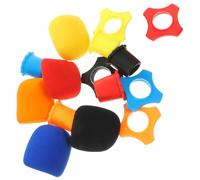 ULTECHNOVO Accessoires Microphone 15 Pièces Bonnette Anti-Vent en Mousse Épaisse et Anneau Antidérapant pour Micro sans Fil et Scène Protection Chocs et Chutes
